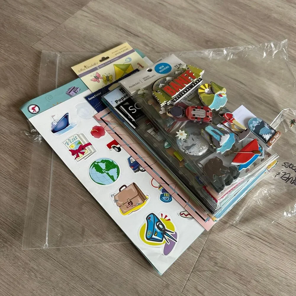 Travel & Outdoors Themed Stickers - Large Lot - for Scrapbook Crafts Collection